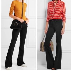 Frame Denim Le High Flare Leg Jeans Black Wash